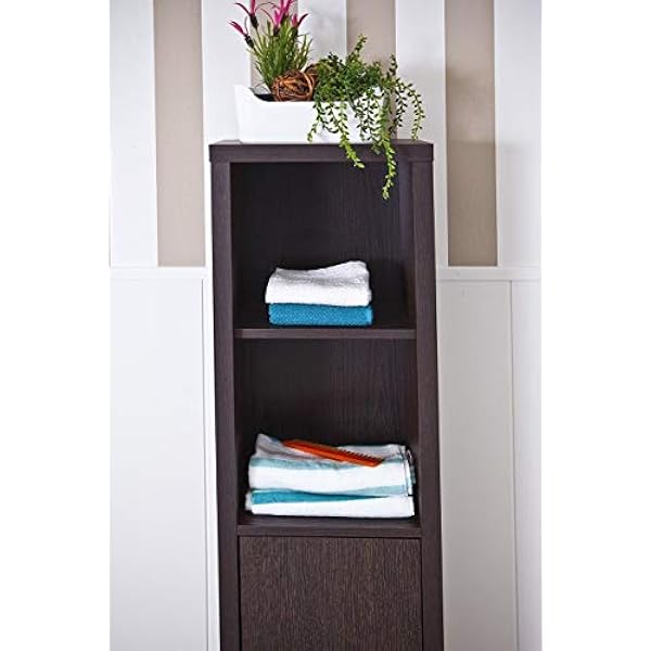 Intradisa 8903 - Colonna da bagno con 3 ripiani interni wengè